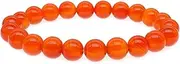 [ZZ ZINFANDEL] Carnelian Crystal Bracelet Natural Carnelian Gemstone Bracelet for Women Orange Carnelian Bracelet Jewelry