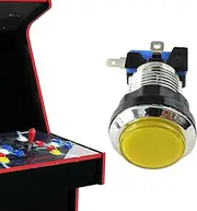 Arcade Machine Game Console Push Button,Small Button with Light for Arcade Machine - Fall-Resistant Game Supplies for Adults, Boys, and Girls