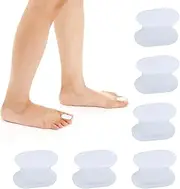 Pack of 6 Toe Spacers Silicone, Toe Spacers Separators, Silicone Toe Separators, Correction Toe Spacers, Gel Toe Separator, Hallux Valgus Correction Set for Large Toes