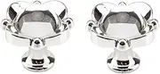 Cabinet Knobs 2 Pcs 1.25 * 1.14Inch Single Hole Acrylic Drawer Bedside Table Coffee Table Cabinet Handle 8102 Silver + White