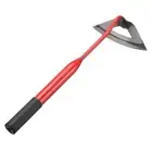 Garden Hollow Hoe 16" x 6.5" Steel Hoe Garden Tool with Handle, Red