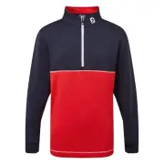 FootJoy Junior Boys Colour Block Chill-Out Half Zip Golf Pullover Jumper FJ
