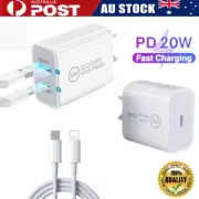 20W Dual USB Type-C and A PD Power Fast Charger Wall Adapter For iPhone iPad AU