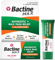 Bactine MAX Antibiotic 0.5Oz,Pain Relieving Ointment Antibiotic Ointment with Li
