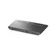 AV Access KVM Switch Dock for a Laptop and 2 Desktop PCs, Dual 4K Monitor USB...