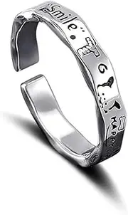 [ZhuyuanSD] Graffiti wavy edge ring cartoon cute pattern personalized ring