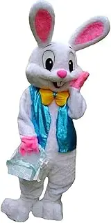JIUYUE MatGui Easter Rabbit Bunny Rabbit Mascot Costume Adult Halloween Fancy Dress