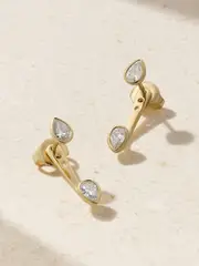 [Mizuki] Mizuki - 14-karat Gold Diamond Earrings - One size One size Gold