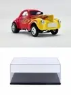 DIECAST CAR W/DISPLAY CASE WILLYS 1941 GASSER W/FLAMES RED ACME A1800916 1/18