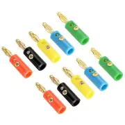 20Pcs Banana Plugs Connector Speaker Banana Plugs 4mm Nickel-Plated Alloy