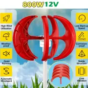 Wind Generator Power Turbine Wind Turbine 12V 5 Blades W/MPPT Charge Controller