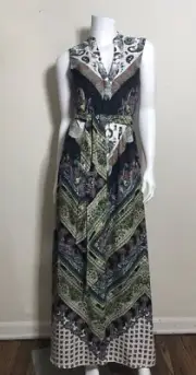 NWT Alice + Olivia Marianna Mixed Print Maxi Dress Size 0 $495