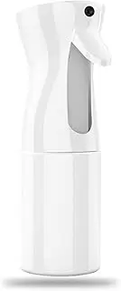 Swift Direct Premium Mist Spray Bottle - 10oz/300ml, Continuous Mister water Spray Bottle for Long Straight & Curly Hair Styling, Plants, Ironing, Cleaning, Salon & Skin Care… (White)