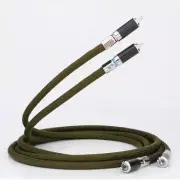 Pair HiFi RCA Cable Silver Plated Audio Signal Cord with Connectors Interconnect