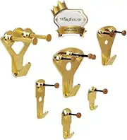 WinArrow 130 Pieces Picture Hangers Hooks Heavy Duty Picture Hanging Kit with Nails for Wall Mounting 4.5-45kg Pack Golden