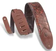 Leathers Sundance 3" wide Embossed Leather Guitar Strap Western Series - Gera...