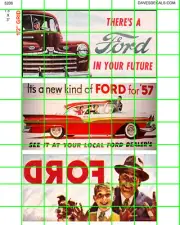 5208 DAVE'S DETAILS THREE ASSORTED 40's 50's BILLBOARD SIGNS ON GLOSSY ART STOCK