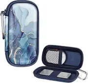 Fintie Carrying Case for Kardia Mobile and Kardia Mobile 6L EKG Device Heart Monitor - Protective Hard EVA Shockproof Storage Portable Travel Cover Bag with Pill Organizer (Ocean Marble)