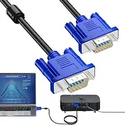 VGA Video Cable for Monitor, Anti-Interference Computer Monitor Cord, Reusable High-Quality VGA Cable for Home, Office, School Use, Compatible with Desktop and Laptops