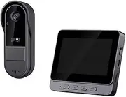 Video Doorbell,Wireless Intercom Doorbell HD Night Vision 4.3In Lps Screen Waterproof Visual Doorbell Camera Smart Home Security Video by Bell,32gb