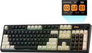 LTC NB-1041 Pro Mechanical Keyboard, RGB, 2.4 GHz/BT/Wired, Red Switches, Black, Mixed Color, LCD Panel