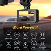 Dash Cam Front and Rear with WiFi, 1080P FHD Dash Camera for Car