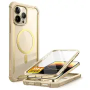 For Iphone 14 Pro 6.1 Inch 2022 Ares Mag Dual Layer Rugged Bumper Case With Built-In Tempered Glass Screen Protector