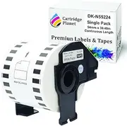 Cartridge Planet Compatible Tape Roll for Brother Label Printer - 54mm x 30.48m Continuous Length - White Non-Adhesive Paper Tape - 1 Roll - Label Tape
