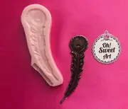 TINY PEACOCK FEATHER Silicone Mold Food Cake Decoration toppers soap cupcake FDA