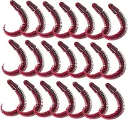 Fishing Worm Lures 30pcs Floating Soft Bait Kit Real Worm Shape for Bass Trout Bait