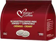 Italian Coffee For Espresso Lovers Italian Coffee pads compatible with Senseo machines (Cremoso, 54 Pads)