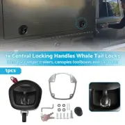 2x 12V Power Operated Black Whale Tail T Handle Lock For Trailer Canopy OZ