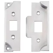 Tradco Rebated face plate &amp; Striker Kit, Chrome