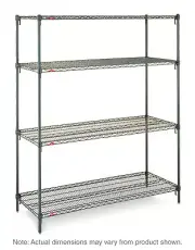 Metro Super Adjustable Super Erecta A366K3 4-Shelf Industrial Wire Shelving Sta