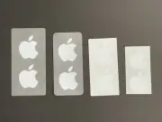 White Apple Logo Sticker Decal - Genuine OEM - Lot Of 8 Stickers - Assortment