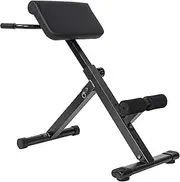BalanceFrom Adjustable Roman Chair AB Back Hyperextension Bench with Handle, 300-Pound Capacity, Black, BF-RomanChair