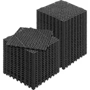 Modular Interlocking Cushion, 50 Pack 30 x 30 cm Splicing Drainage Mats, PVC Interlocking Drainage Floor Tiles, Non-Slip Drainage Holes for Restroom, Bathroom, Kitchen, Pool, Wet Area,