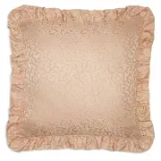 Gingerlily Coral Fern Square Decorative Pillow