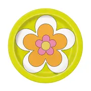 Flower Power Small Paper Plates (Pack of 8)