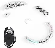YIMAGUJRX Glass Mouse Skates for Logitech G 502 Lightspeed Wireless,Fastest and Smoothest Mouse Feet/Skates (White Print)