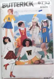 BUTTERICK PATTERN 6733 DRESS SKIRT BIB GIRLS SIZE 7 8 10 UNCUT VINTAGE 1988 FF