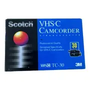 1 Scotch VHS-C Video Cassette 30min (TC-30VHS-C) (new, sealed)