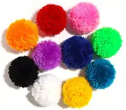 10 Pcs Large Yarn Pom Poms-3 Inch Made to Order Acrylic Yarn Balls for Hats or P