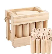 Wooden Throwing Game - Backyard Size Toss Game Set - Wooden Lawn Games Set, Safe Chess Set for Kids Aged 3+, Yard Outdoor Lawn Beach
