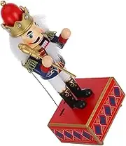 GANAZONO Xmas Nutcracker Music Box Funny Musical Decoration for Christmas Hand Painted Nutcracker Design Present for Housewarming and Festive Decor