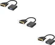 Housoutil 3pcs Male to Female Converter Adapter High-Definition to Cable for Tv Computer Laptop Signal Transmission