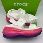 NIB Crocs Classic Mega Crush Sandal 207989-94S White Multi Pink Womens 8