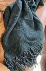 Vtg Kennebunk Weavers Chunky Knit Throw Blanket TEAL Green/Blue Soft 70X40 NWT