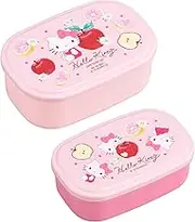 OSK SP-22 Hello Kitty Lunch Box, Fruit Seal Containers, Set of 2, Made in Japan, Pink