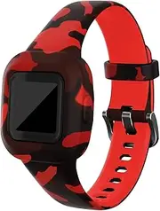 RuenTech Compatible with Garmin Vivofit jr 3 Bands, Replacement Silicone Wristband Camouflage Watch Straps for Vivofit jr. 3 Fitness Tracker